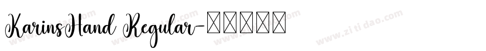 KarinsHand Regular字体转换